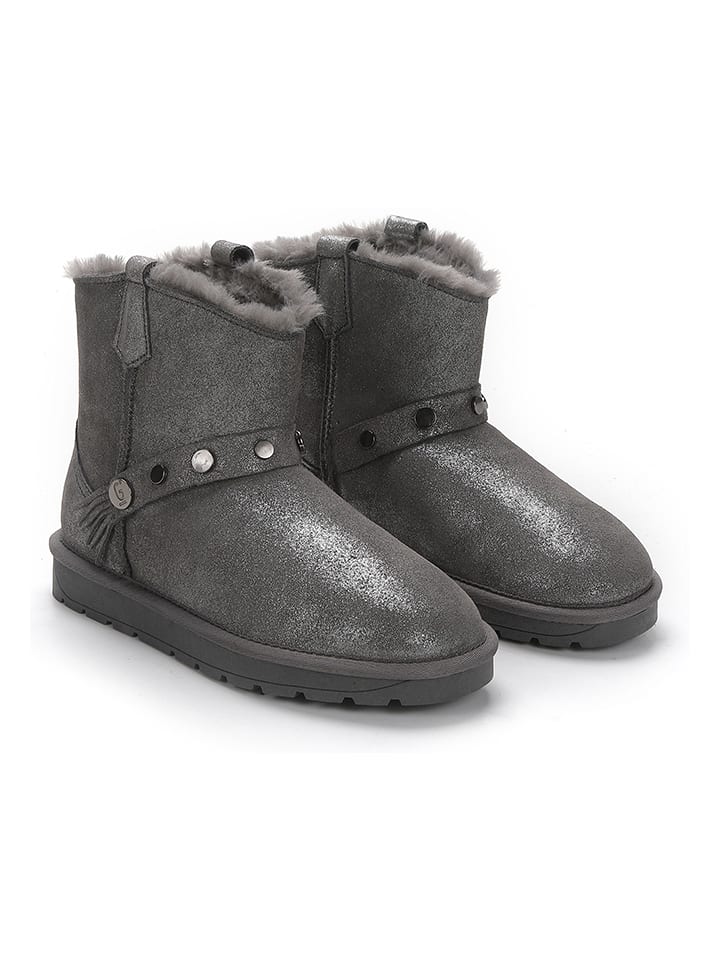 NICEBAY Leder-Winterboots "Wilany" in Grau - 81% | Größe 37 | Damen-stiefel