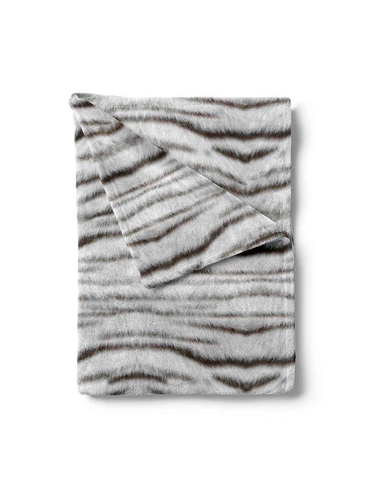 Zo!Home Plaid "Siberian White Tiger" in Grau - 19% | Größe 140x200 cm | Decken