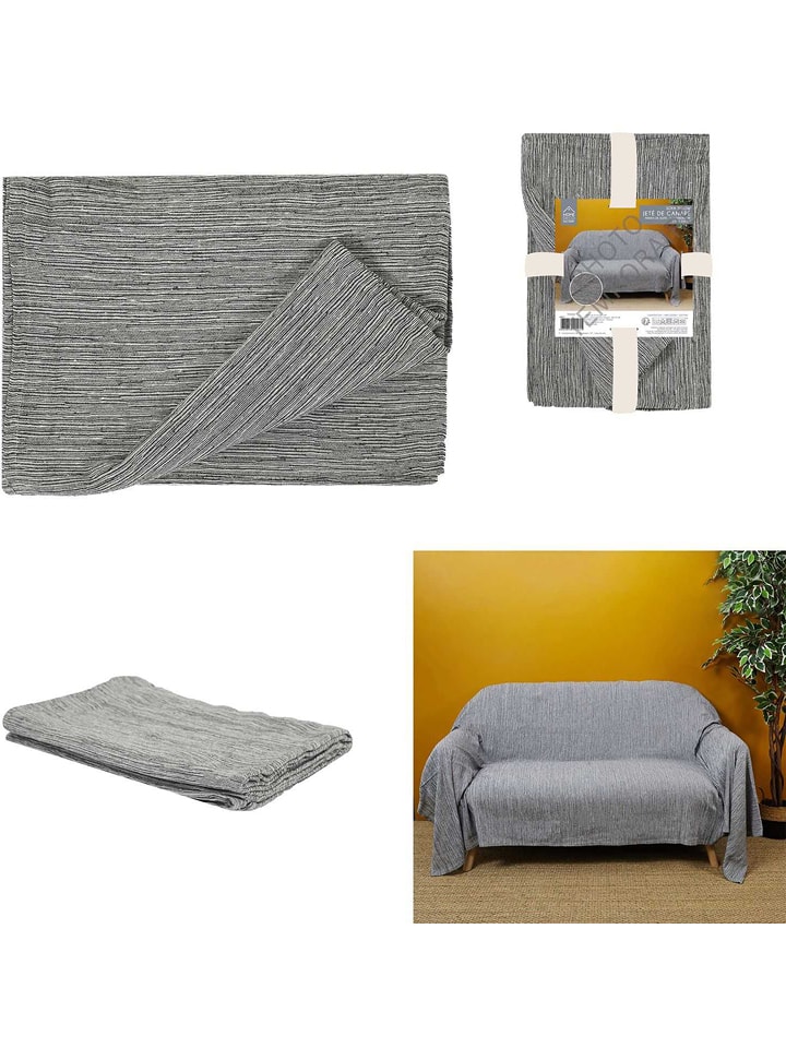 THE HOME DECO FACTORY Koc w kolorze antracytowym - 250 x 170 cm rozmiar: onesize