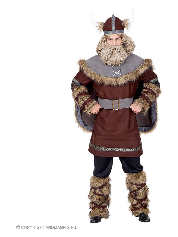 Carnival Party 6-częściowy kostium "Viking" w kolorze brązowym rozmiar: L