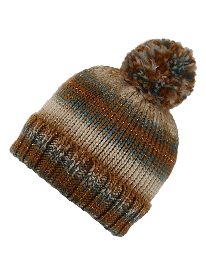 Regatta Mütze "Frosty Hat VI" in Braun/ Blau/ Creme - 63% | Damen-muetzen-caps
