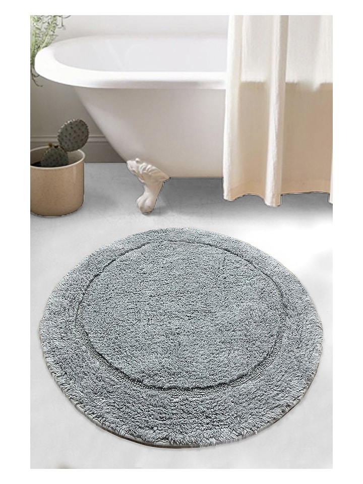 Colorful Cotton Badvorleger in Grau - 67% | Größe 90x90 cm | Heimtextilien-badematten