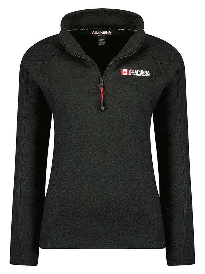 ANAPURNA Fleecepullover "Tonneau" in Schwarz - 64% | Größe XXL | Damenpullover