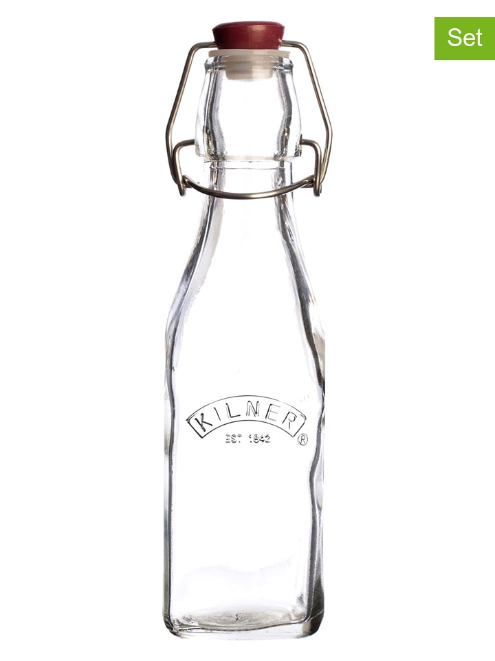 Kilner 2er-Set: Bügelverschlussflaschen - 250 ml - 14% | Aufbewahren-servieren