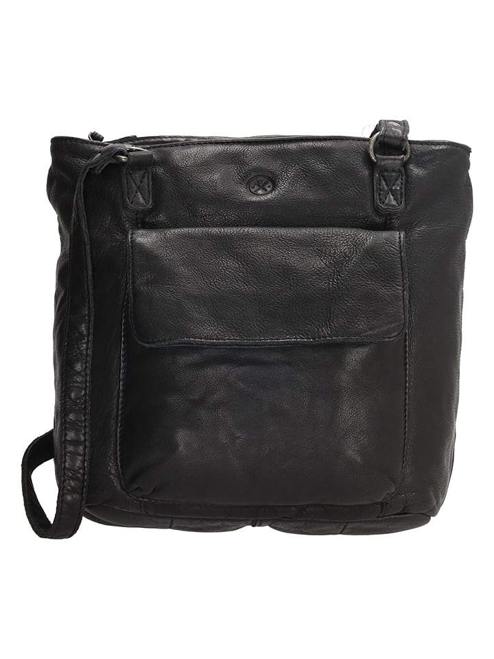 HIDE & STITCHES Leder-Rucksack in Schwarz - (B)26,5 x (H)23 x (T)10 cm - 64% | Damen-taschen