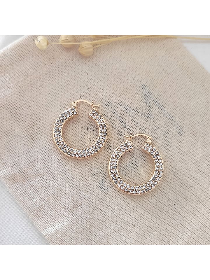 atelier MIU Vergold. Creolen mit Edelsteinen - 59% | Schmuck