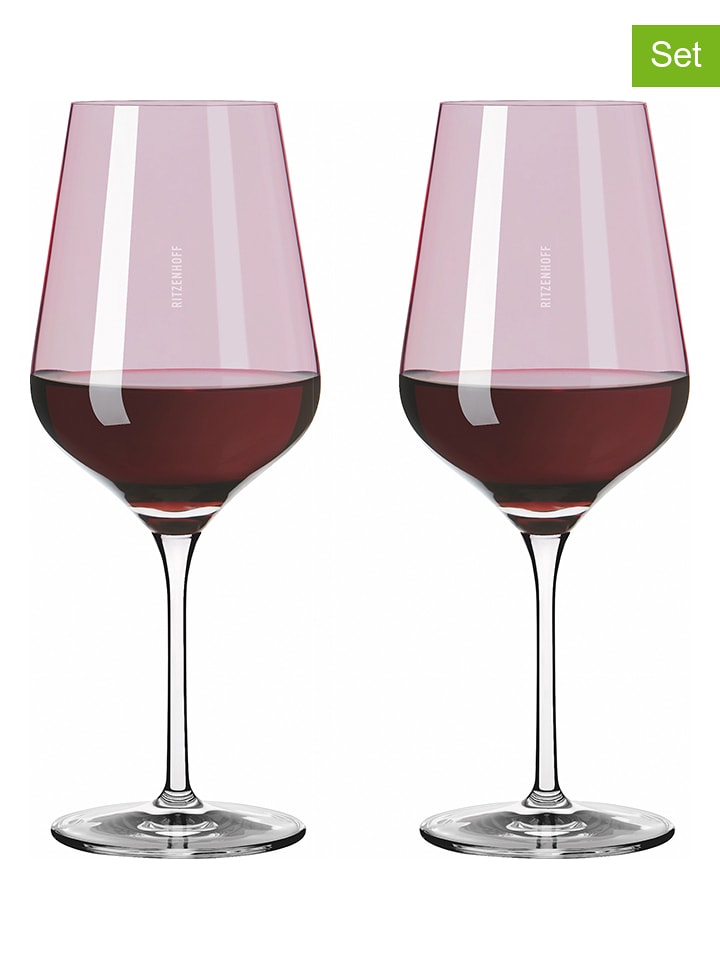 RITZENHOFF 2er-Set: Rotweingläser "Fjordlicht" in Beere - 570 ml - 15% | Gedeckter-tisch