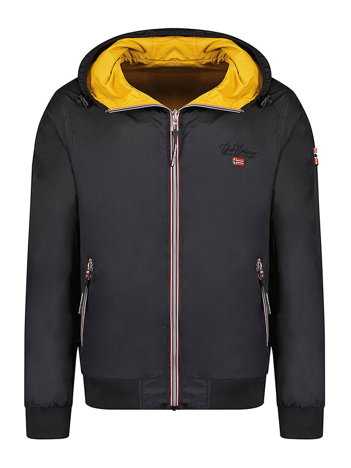 Geographical Norway Dwustronna kurtka przejściowa "Arrivial" w kolorze żółto-czarnym rozmiar: XL
