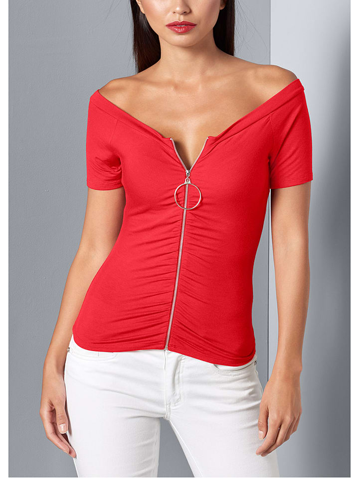 Milan Kiss Bluse in Rot - 75% | Größe L | Damen-blusen