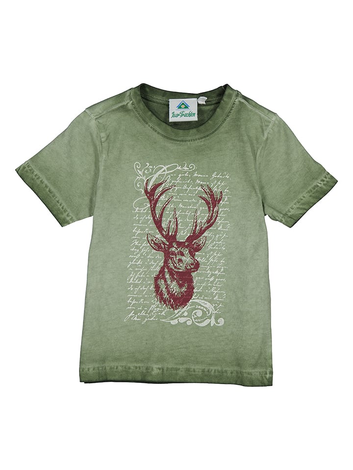 Isartrachten Trachtenshirt in Oliv - 39% | Größe 80 | Baby-shirts