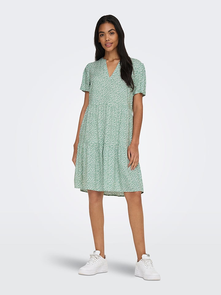ONLY Kleid "Zally" in Mint/ Weiß - 23% | Größe M | Damen-kleider