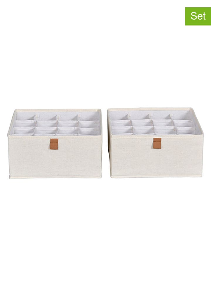 STORE IT 2er-Set: Organizer in Creme - (B)30 x (H)15 x (T)30 cm - 14% | Kisten-koerbe