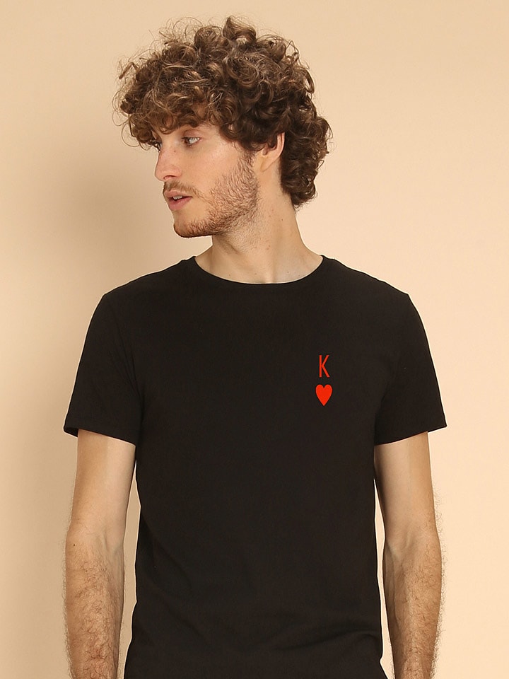 WOOOP Shirt "King" in Schwarz - 54% | Größe L | Herren-plussize