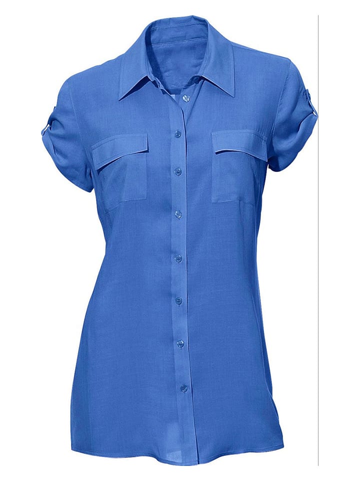 Heine Hemd in Blau - 43% | Größe 34 | Damen-blusen