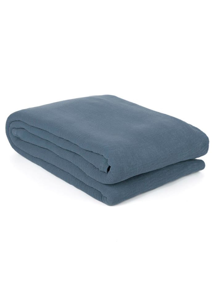 Yellow Plaid in Blau - 62% | Größe 180x260 cm | Decken