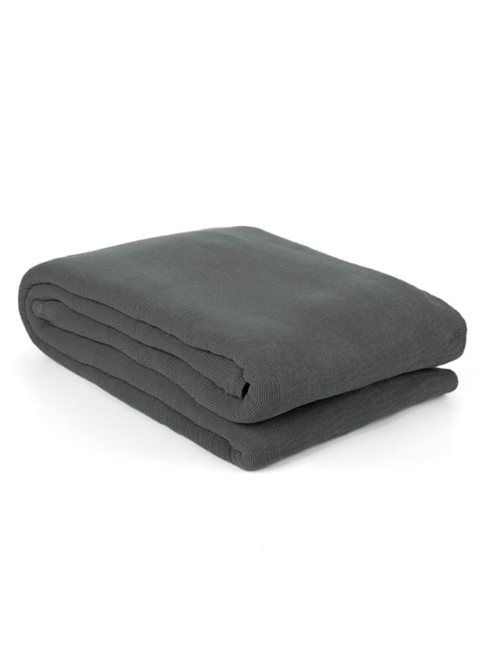 Yellow Plaid in Grau - 62% | Größe 180x260 cm | Decken