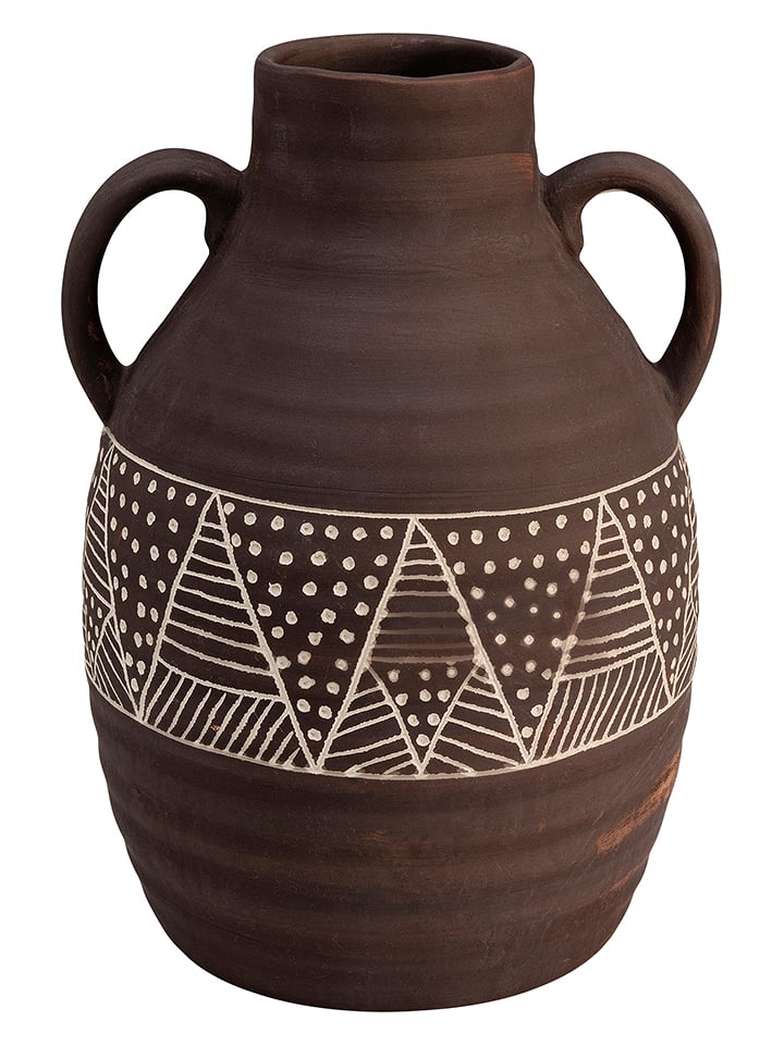 Kare Vase "Bijan" in Braun - (H)26 cm - 41% | Kerzen-vasen