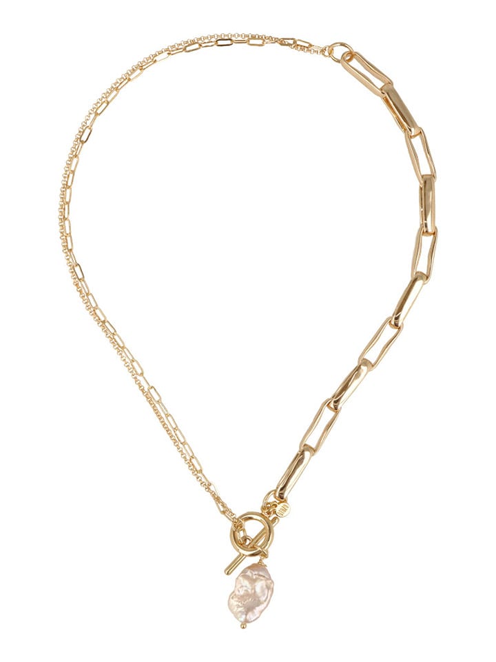 Otazu Vergold. Halskette mit Swarovski Perle - (L)41 cm - 63% | Schmuck