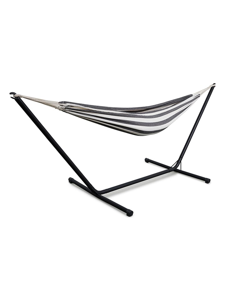 Lifa Living Hängematte in Schwarz/ Weiß - (B)290 x (H)100 x (T)100 cm - 57% | Garten-moebel