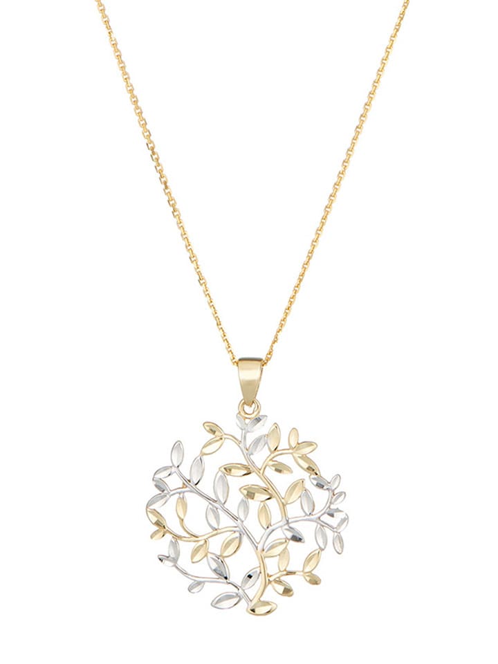 OR ÉCLAT Gold-Weißgold-Anhänger "Rose dentelle" - 81% | Schmuck