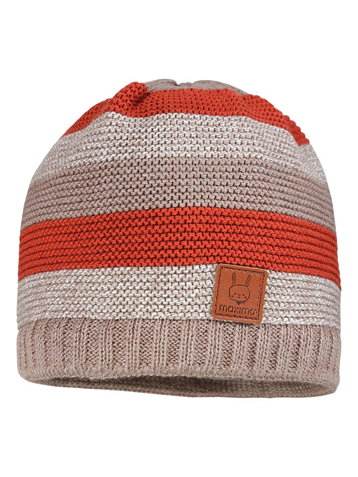 MaxiMo Mütze in Rot/ Grau - 43% | Größe 47 cm | Baby-muetzen