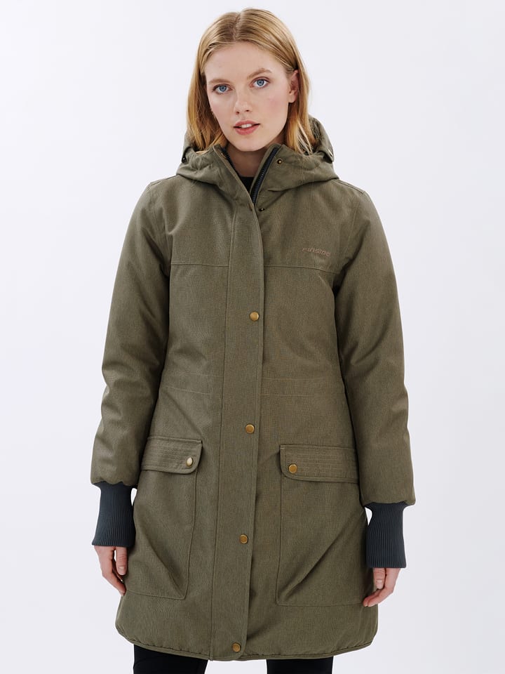 finside Winterparka "Oikku" in Khaki - 53% | Größe 40 | Damen-outdoorjacken