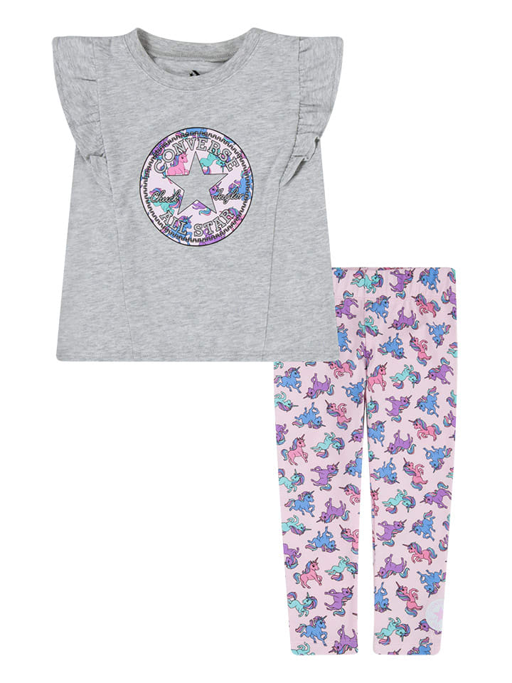 Converse 2tlg. Outfit in Grau - 44% | Größe 110/116 | Baby-shirts