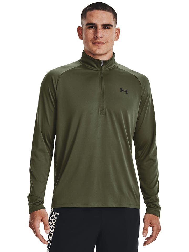 Under Armour Funktionslongsleeve "Tech 2.0" in Khaki - 45% | Größe M | Herren-sportshirts