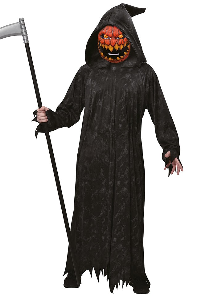 amscan 2-częściowy kostium "Pumpkin Reaper" w kolorze czarno-pomarańczowym rozmiar: 122/128