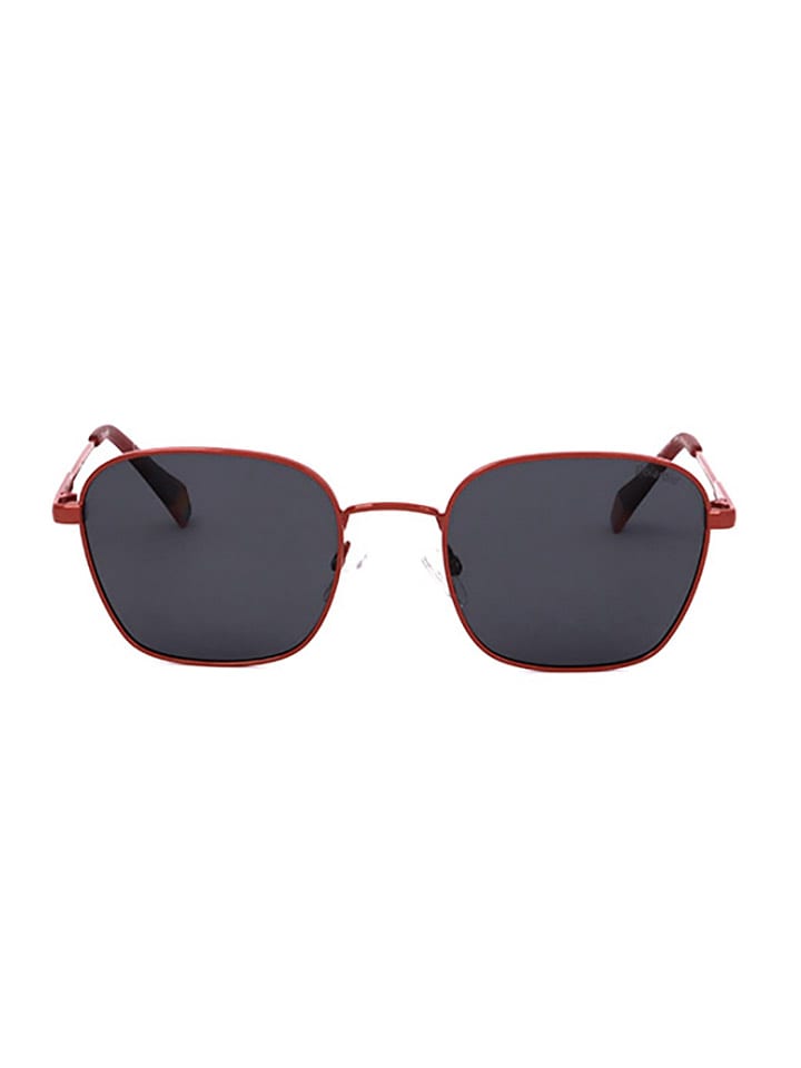 Polaroid Unisex-Sonnenbrille in Rot/ Schwarz - 75% | Größe 53 | Brillen-herren