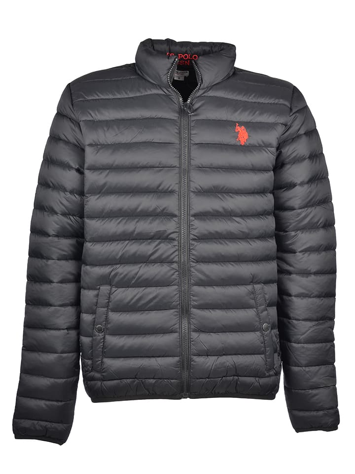 U.S. Polo Assn. Steppjacke in Schwarz - 49% | Größe L | Herrenjacken