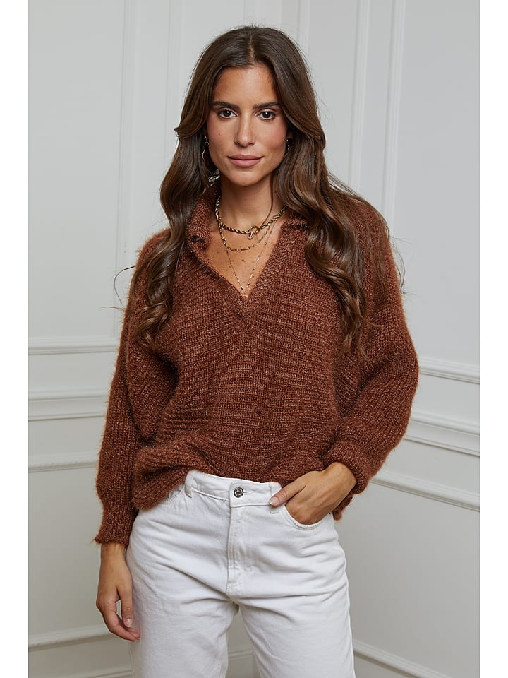 L'armoire de Suzette Pullover in Braun - 65% | Größe 38/40 | Damen-pullover-cardigans