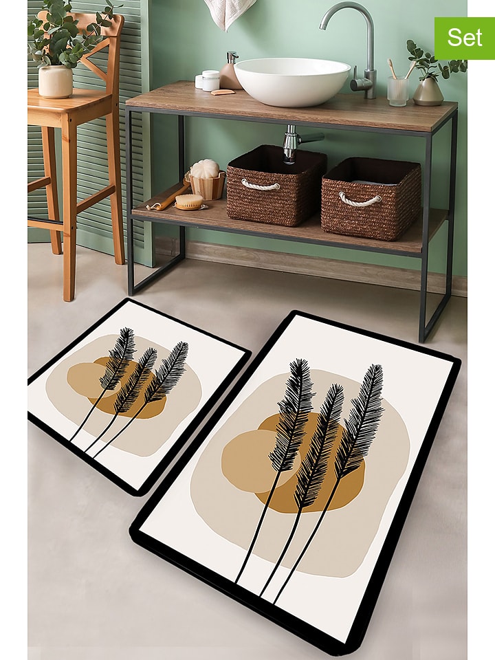 Colourful Cotton 2er-Set: Badvorleger in Creme - 70% | Heimtextilien-badematten