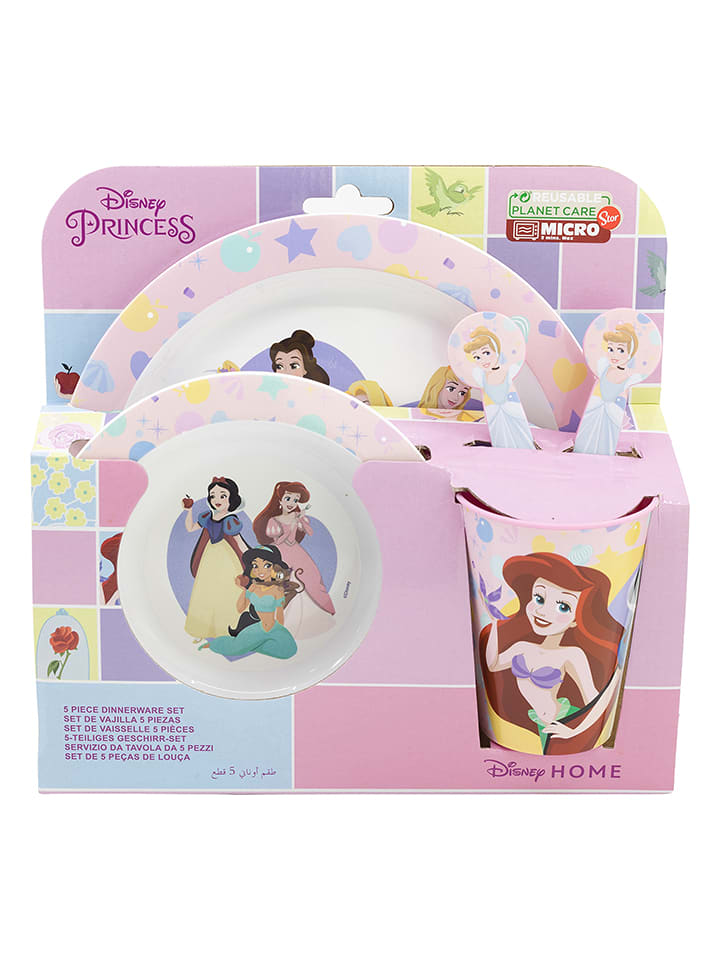 Disney Princess 5tlg. Geschirr-Set "Princess" in Rosa - 21% | Gedeckter-tisch