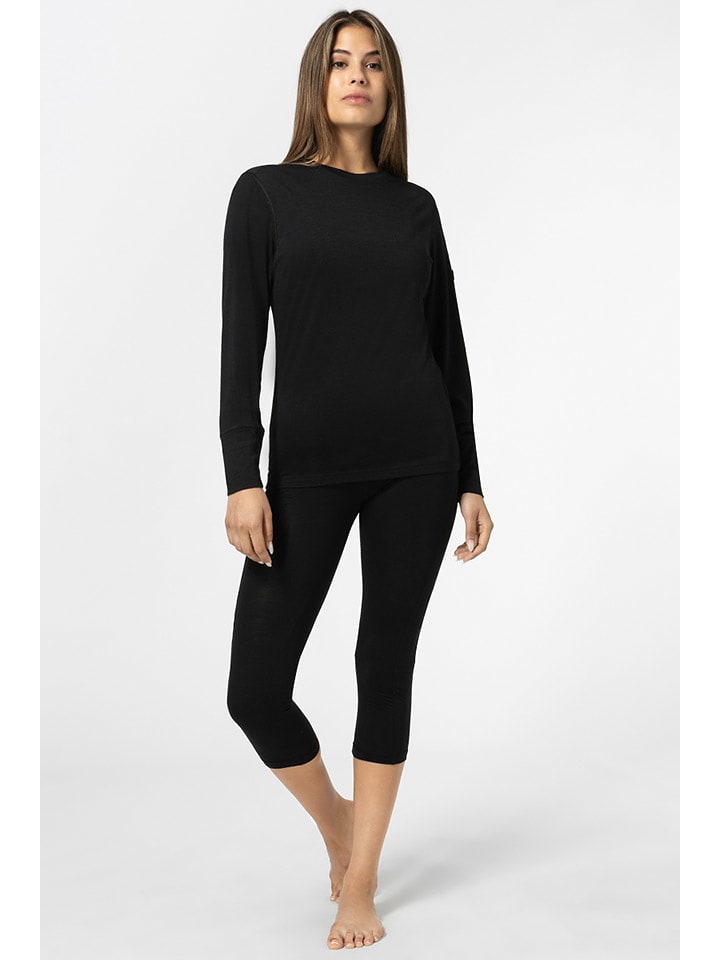 super.natural Funktionsunterhemd "Tundra" in Schwarz - 61% | Größe S | Damen-sportunterwaesche