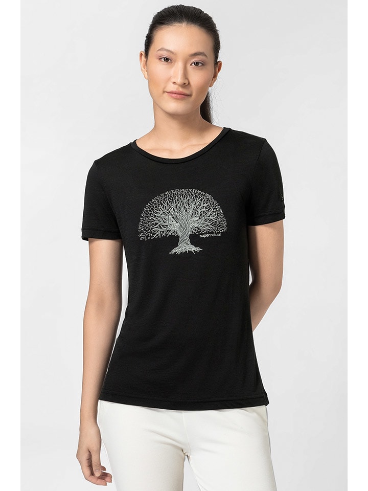 super.natural Shirt "Tree of Knowledge" in Schwarz - 55% | Größe M | Damen-tops