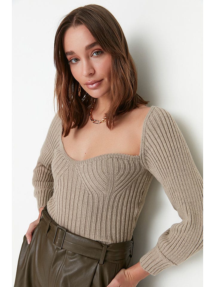 trendyol Pullover in Beige - 70% | Größe L | Damen-pullover-cardigans