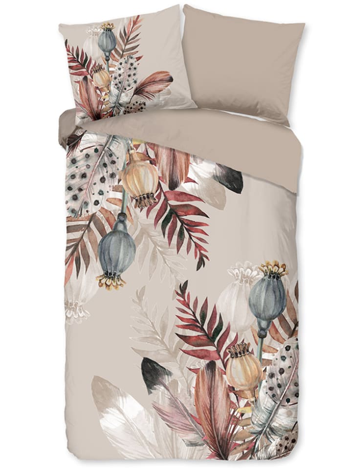 Pure Mikrofaser-Bettwäsche-Set "Famm" in Taupe - 28% | Größe 135x200 cm | Bettwaesche-bettwaren