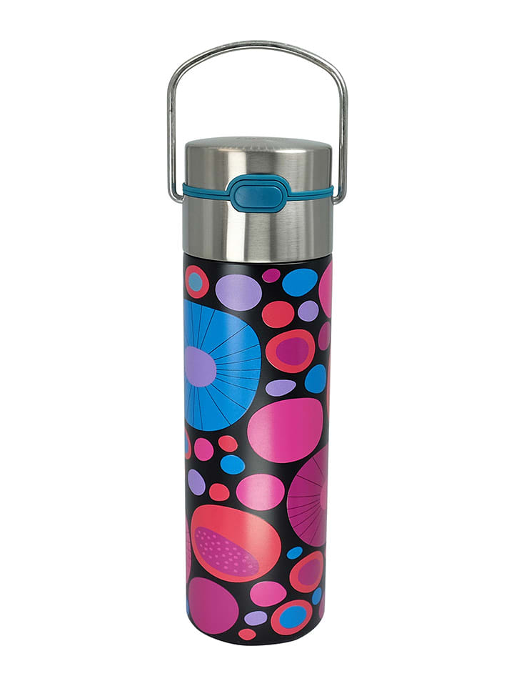 Eigenart Edelstahl-Teeflasche "Leeza - Cheerful" in Pink/ Blau - 500 ml - 13% | Gedeckter-tisch