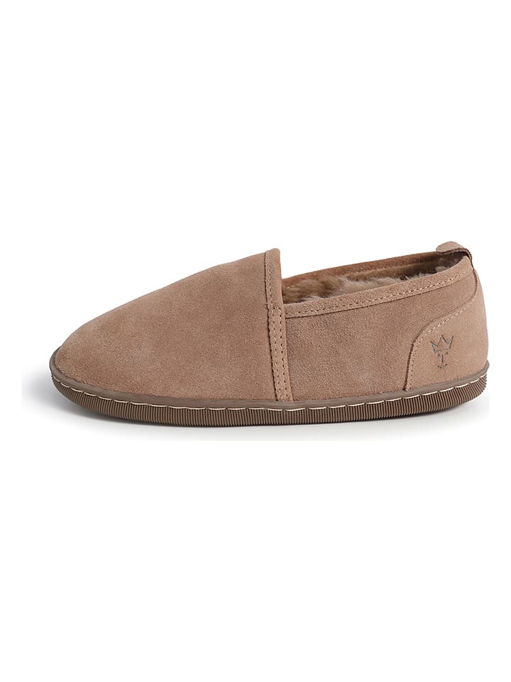 Kaiser Naturfellprodukte Lammfell-Hausschuhe "Helsinki" in Beige - 50% | Größe 45 | Damen-pantoletten