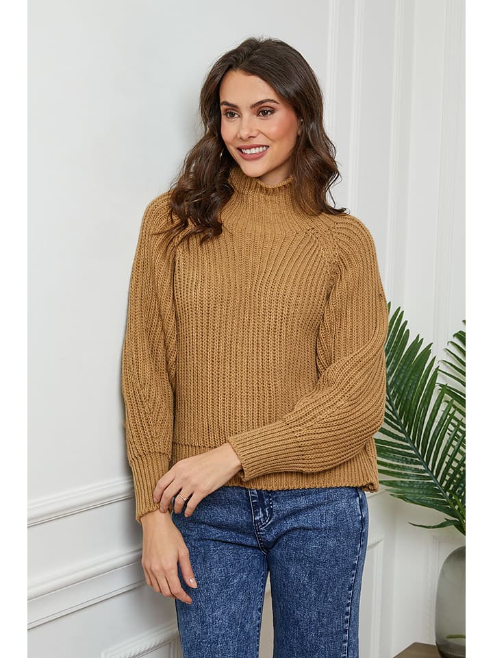 Joséfine Wollpullover "Baby" in Camel - 75% | Größe XL | Damen-pullover-cardigans