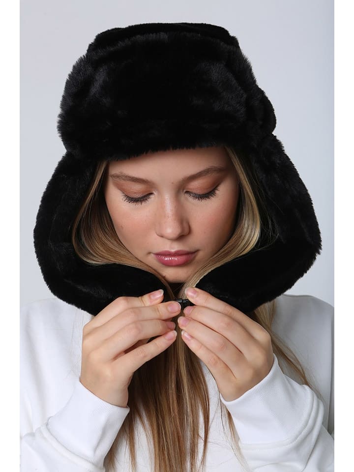 Lucky Bees Mütze in Schwarz - 23% | Damen-muetzen-caps