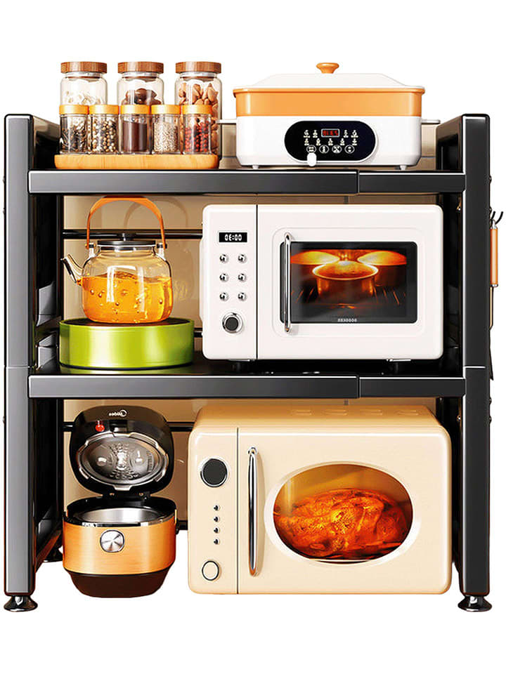 Joybos Küchenregal in Schwarz - (B)67 x (H)80,5 x (T)12,6 cm - 45% | Regale