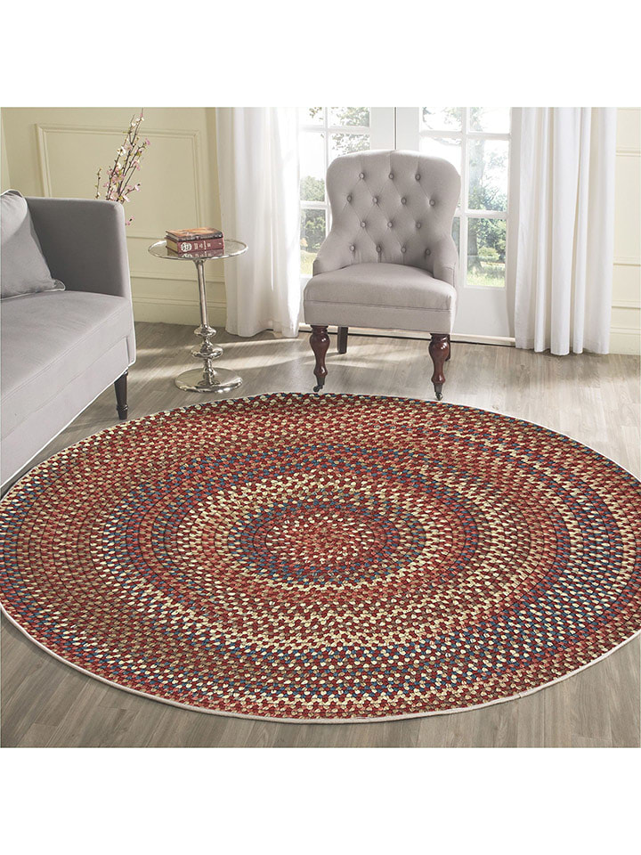 ABERTO DESIGN Kurzflor-Teppich in Bunt - 59% | Größe 140x140 cm |