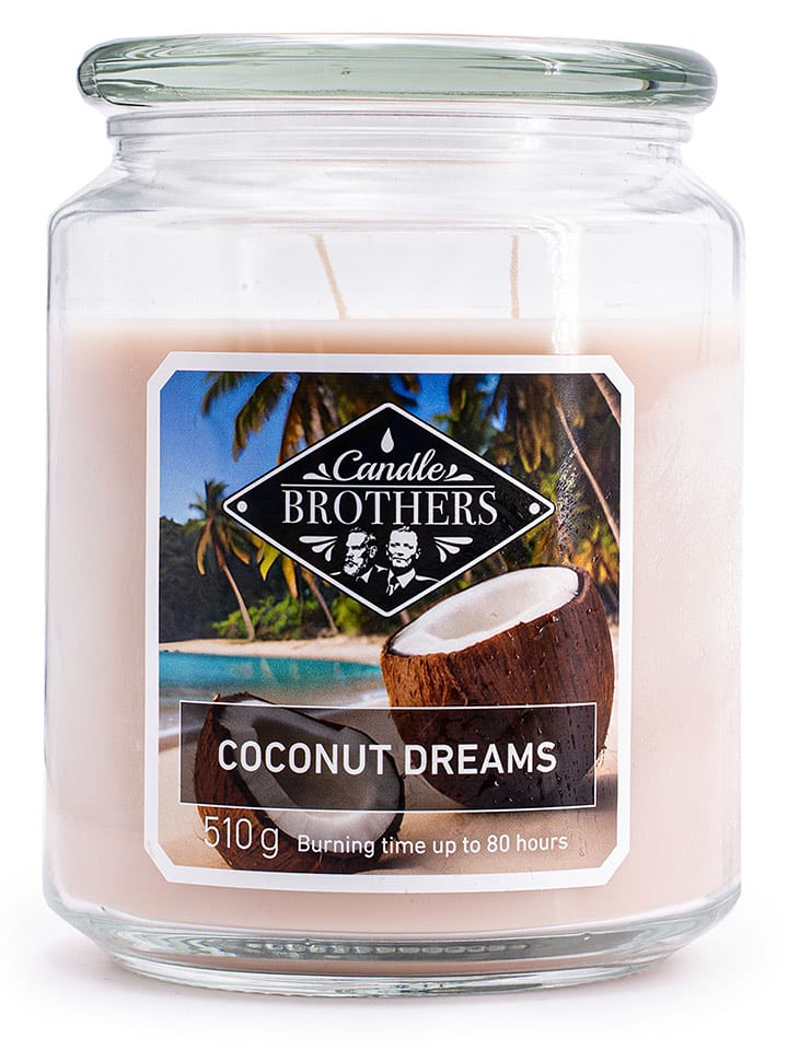 Candle Brothers Duftkerze "Coconut Dreams" in Hellrosa - 510 g - 14% | Kerzen-vasen
