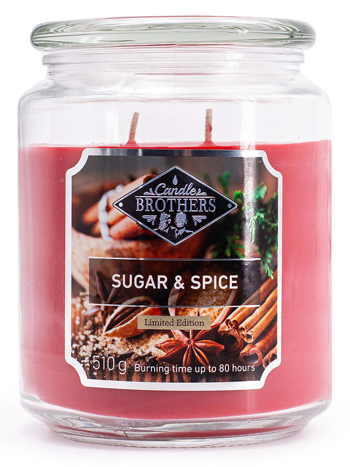 Candle Brothers Duftkerze "Sugar & Spice" in Pink - 510 g - 14% | Kerzen-vasen
