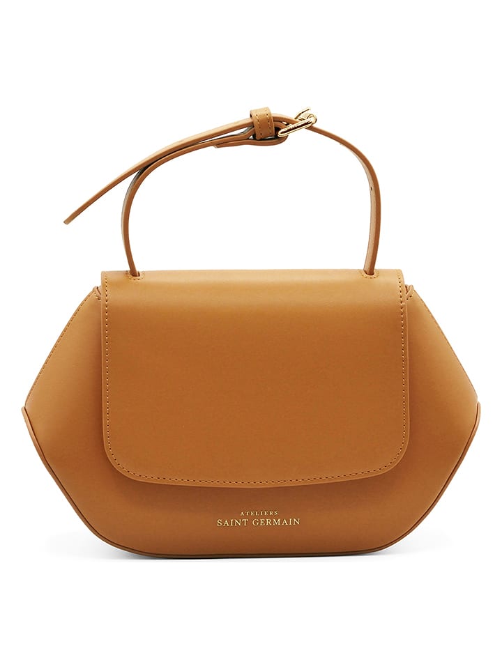 ATELIERS SAINT GERMAIN Leder-Umhängetasche in Camel - (B)26 x (H)17 x (T)7 cm - 80% | Damen-taschen