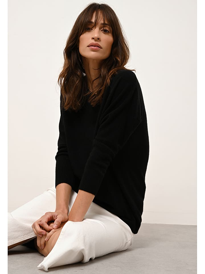Just Cashmere Kaschmir-Pullover "Rebecca" in Schwarz - 69% | Größe XXL | Damen-pullover-cardigans