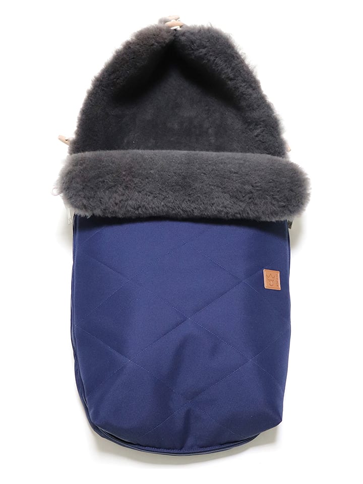 Kaiser Naturfellprodukte Lammfell-Fußsack "Natura Graphit" in Dunkelblau - (L)85 x (B)45 cm - 41% | Baby-fusssaecke