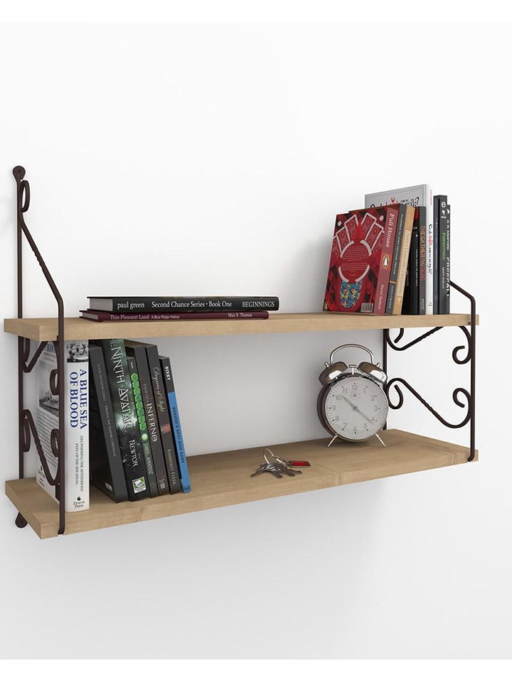 Scandinavia Concept Wandregal "Seramoni" in Kiefer - (B)72 x (H)51 x (T)20 cm - 68% | Regale